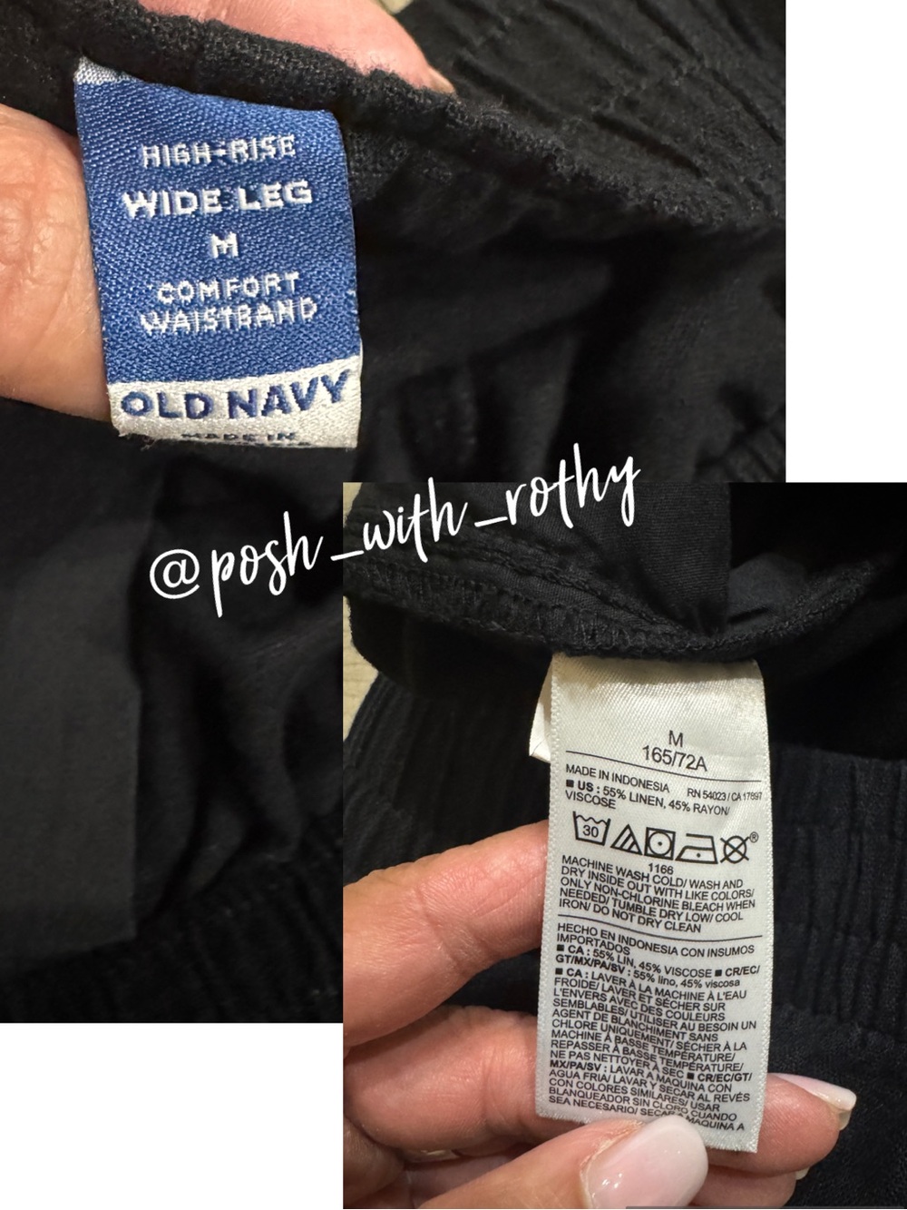 Old Navy High Waisted Linen Blend Super Wide Leg Pants - Picture 6 of 11
